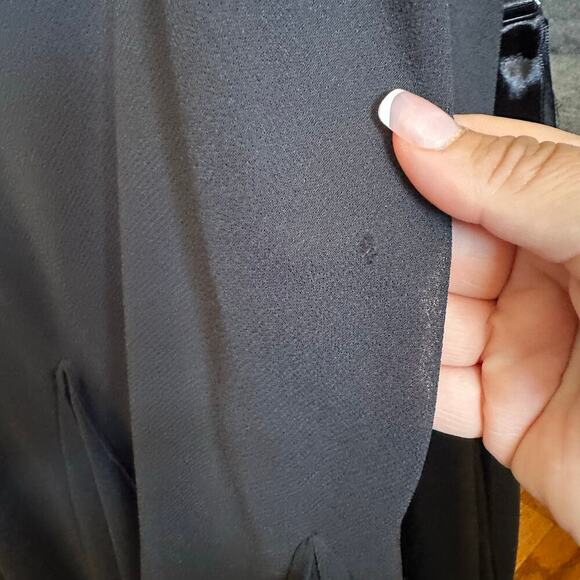 Vintage 90s MSK black Handkerchief Hem Style Elastic Waist Skirt - Picture 6 of 6